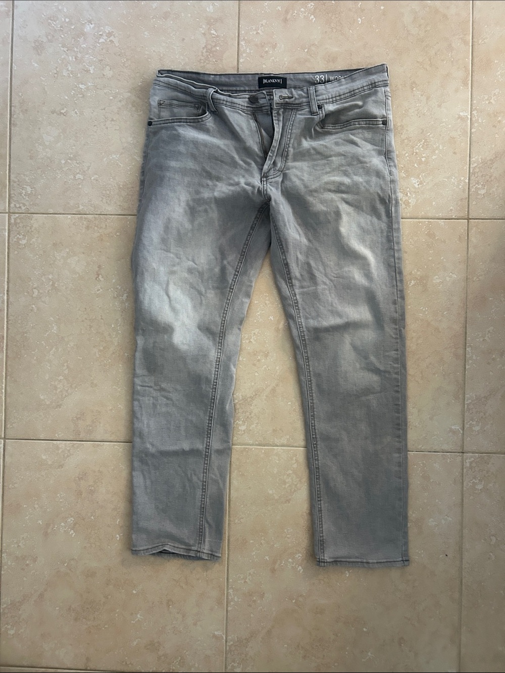 Blank NYC Slim Straight Light Gray Men’s Jeans - Picture 1 of 2